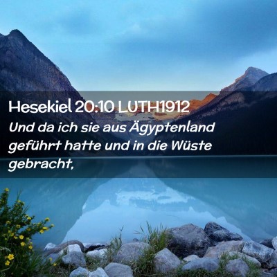 Picture 02 - Hesekiel 20:10 LUTH1912 - Und da ich sie aus Ägyptenland geführt hatte - Bible Verse Picture