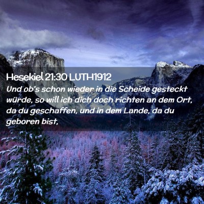 Picture 02 - Hesekiel 21:30 LUTH1912 - Und ob's schon wieder in die Scheide gesteckt - Bible Verse Picture