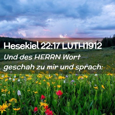 Picture 02 - Hesekiel 22:17 LUTH1912 - Und des HERRN Wort geschah zu mir und - Bible Verse Picture