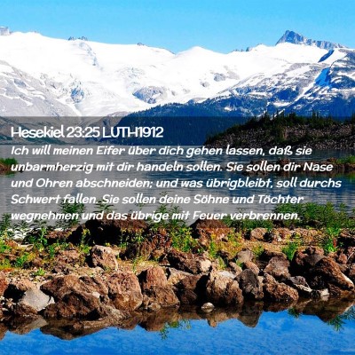 Picture 02 - Hesekiel 23:25 LUTH1912 - Ich will meinen Eifer über dich gehen lassen, - Bible Verse Picture