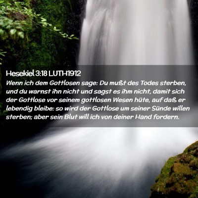 Picture 02 - Hesekiel 3:18 LUTH1912 - Wenn ich dem Gottlosen sage: Du mußt des Todes - Bible Verse Picture