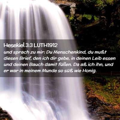 Picture 02 - Hesekiel 3:3 LUTH1912 - und sprach zu mir: Du Menschenkind, du mußt - Bible Verse Picture