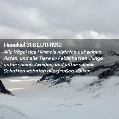 Picture 02 - Hesekiel 31:6 LUTH1912 - Alle Vögel des Himmels nisteten auf seinen - Bible Verse Picture