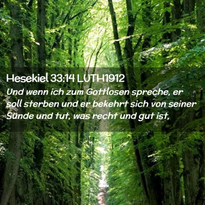 Picture 02 - Hesekiel 33:14 LUTH1912 - Und wenn ich zum Gottlosen spreche, er soll - Bible Verse Picture