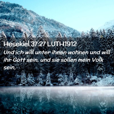 Picture 02 - Hesekiel 37:27 LUTH1912 - Und ich will unter ihnen wohnen und will ihr Gott - Bible Verse Picture