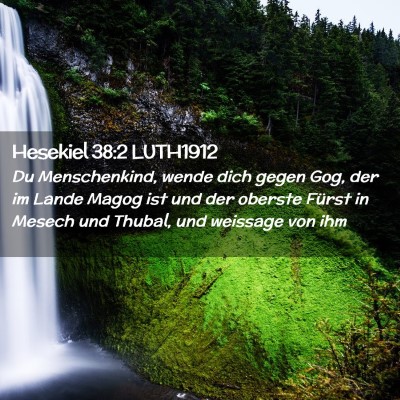 Picture 02 - Hesekiel 38:2 LUTH1912 - Du Menschenkind, wende dich gegen Gog, der im - Bible Verse Picture