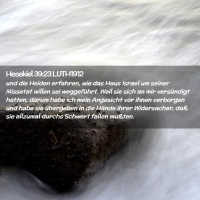 Picture 02 - Hesekiel 39:23 LUTH1912 - und die Heiden erfahren, wie das Haus Israel um - Bible Verse Picture