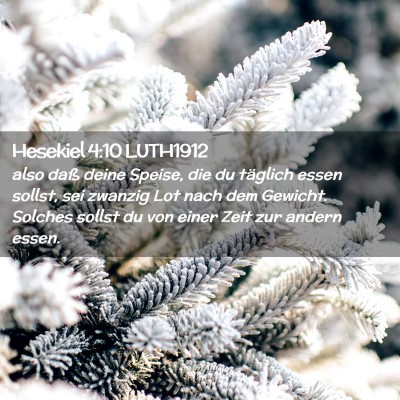 Picture 02 - Hesekiel 4:10 LUTH1912 - also daß deine Speise, die du täglich essen - Bible Verse Picture