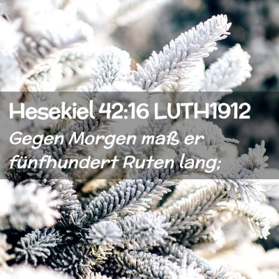 Picture 02 - Hesekiel 42:16 LUTH1912 - Gegen Morgen maß er fünfhundert Ruten - Bible Verse Picture