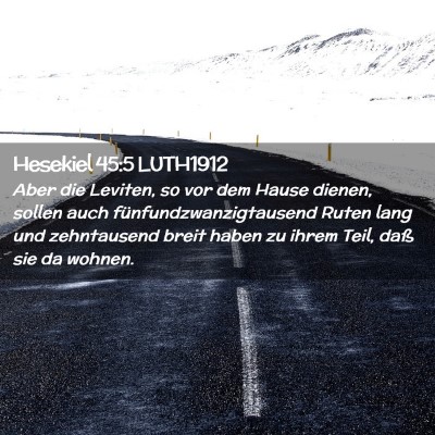 Picture 02 - Hesekiel 45:5 LUTH1912 - Aber die Leviten, so vor dem Hause dienen, sollen - Bible Verse Picture