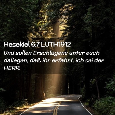 Picture 02 - Hesekiel 6:7 LUTH1912 - Und sollen Erschlagene unter euch daliegen, daß - Bible Verse Picture