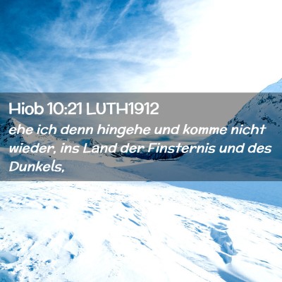 Picture 02 - Hiob 10:21 LUTH1912 - ehe ich denn hingehe und komme nicht wieder, ins - Bible Verse Picture