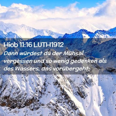 Picture 02 - Hiob 11:16 LUTH1912 - Dann würdest du der Mühsal vergessen und so - Bible Verse Picture
