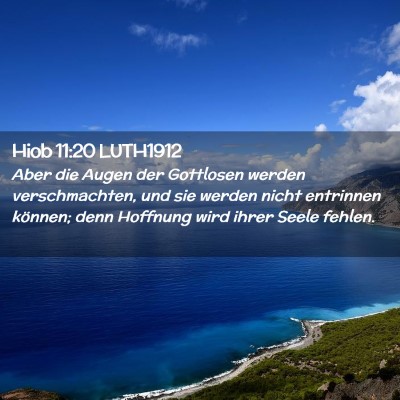 Picture 02 - Hiob 11:20 LUTH1912 - Aber die Augen der Gottlosen werden - Bible Verse Picture