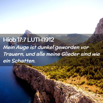 Picture 02 - Hiob 17:7 LUTH1912 - Mein Auge ist dunkel geworden vor Trauern, und - Bible Verse Picture