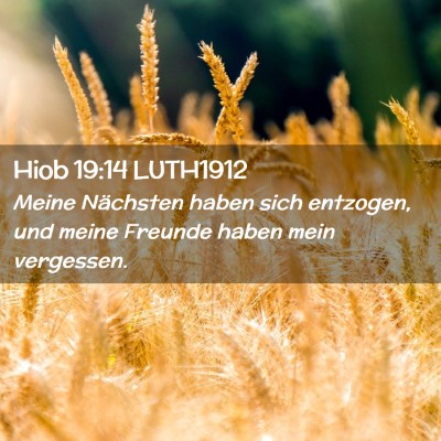 Picture 02 - Hiob 19:14 LUTH1912 - Meine Nächsten haben sich entzogen, und meine - Bible Verse Picture