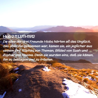 Picture 02 - Hiob 2:11 LUTH1912 - Da aber die drei Freunde Hiobs hörten all das - Bible Verse Picture