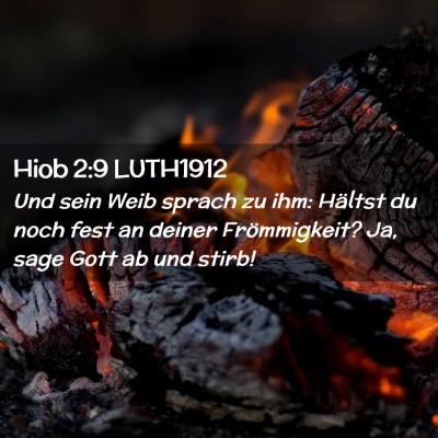 Picture 02 - Hiob 2:9 LUTH1912 - Und sein Weib sprach zu ihm: Hältst du noch fest - Bible Verse Picture