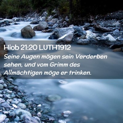 Picture 02 - Hiob 21:20 LUTH1912 - Seine Augen mögen sein Verderben sehen, und vom - Bible Verse Picture