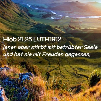 Picture 02 - Hiob 21:25 LUTH1912 - jener aber stirbt mit betrübter Seele und hat - Bible Verse Picture