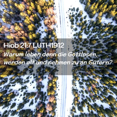Picture 02 - Hiob 21:7 LUTH1912 - Warum leben denn die Gottlosen, werden alt und - Bible Verse Picture