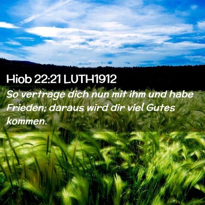Picture 02 - Hiob 22:21 LUTH1912 - So vertrage dich nun mit ihm und habe Frieden; - Bible Verse Picture