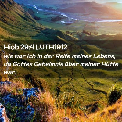 Picture 02 - Hiob 29:4 LUTH1912 - wie war ich in der Reife meines Lebens, da Gottes - Bible Verse Picture