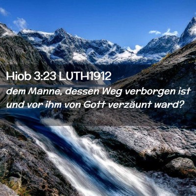 Picture 02 - Hiob 3:23 LUTH1912 - dem Manne, dessen Weg verborgen ist und vor ihm - Bible Verse Picture