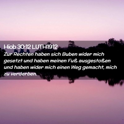 Picture 02 - Hiob 30:12 LUTH1912 - Zur Rechten haben sich Buben wider mich gesetzt - Bible Verse Picture