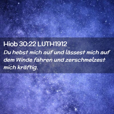 Picture 02 - Hiob 30:22 LUTH1912 - Du hebst mich auf und lässest mich auf dem Winde - Bible Verse Picture