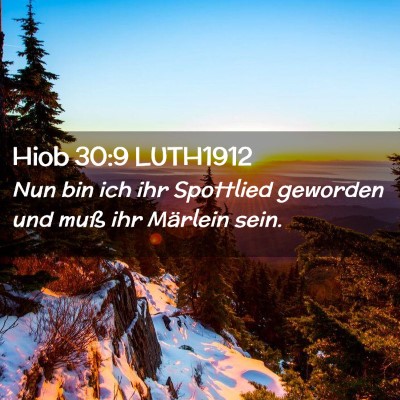 Picture 02 - Hiob 30:9 LUTH1912 - Nun bin ich ihr Spottlied geworden und muß ihr - Bible Verse Picture