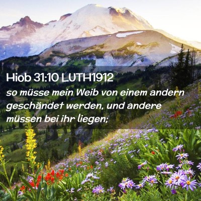 Picture 02 - Hiob 31:10 LUTH1912 - so müsse mein Weib von einem andern geschändet - Bible Verse Picture
