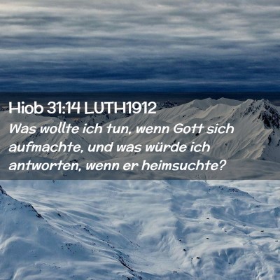 Picture 02 - Hiob 31:14 LUTH1912 - Was wollte ich tun, wenn Gott sich aufmachte, und - Bible Verse Picture