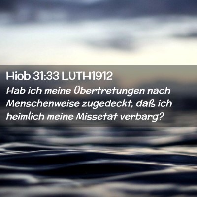 Picture 02 - Hiob 31:33 LUTH1912 - Hab ich meine Übertretungen nach Menschenweise - Bible Verse Picture