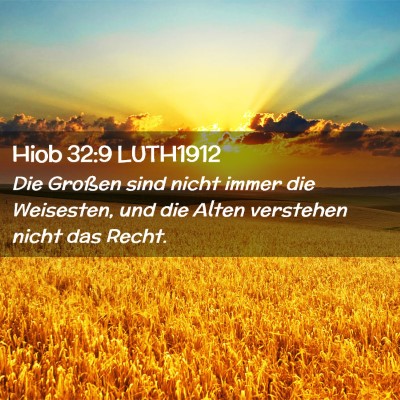Picture 02 - Hiob 32:9 LUTH1912 - Die Großen sind nicht immer die Weisesten, und - Bible Verse Picture