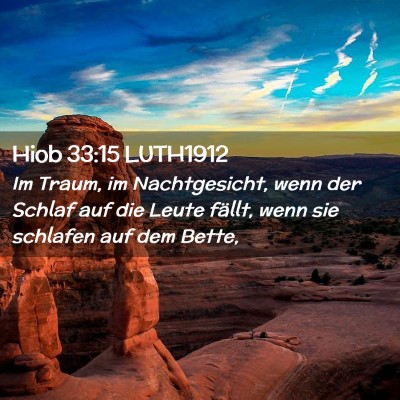 Picture 02 - Hiob 33:15 LUTH1912 - Im Traum, im Nachtgesicht, wenn der Schlaf auf - Bible Verse Picture