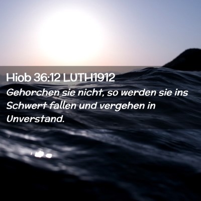 Picture 02 - Hiob 36:12 LUTH1912 - Gehorchen sie nicht, so werden sie ins Schwert - Bible Verse Picture