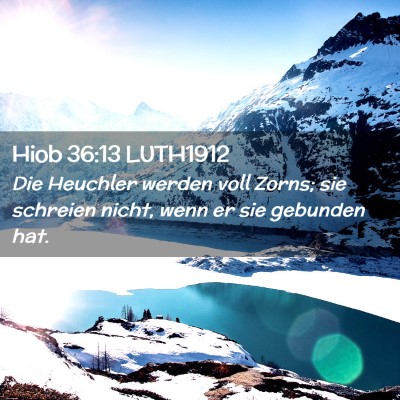 Picture 02 - Hiob 36:13 LUTH1912 - Die Heuchler werden voll Zorns; sie schreien - Bible Verse Picture