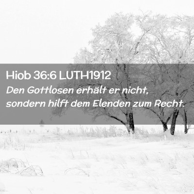 Picture 02 - Hiob 36:6 LUTH1912 - Den Gottlosen erhält er nicht, sondern hilft dem - Bible Verse Picture
