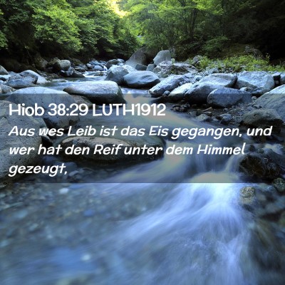 Picture 02 - Hiob 38:29 LUTH1912 - Aus wes Leib ist das Eis gegangen, und wer hat - Bible Verse Picture