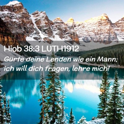 Picture 02 - Hiob 38:3 LUTH1912 - Gürte deine Lenden wie ein Mann; ich will dich - Bible Verse Picture