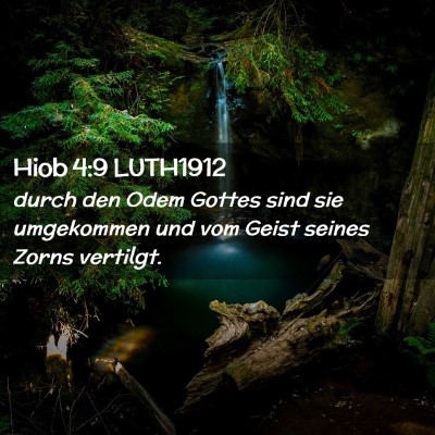 Picture 02 - Hiob 4:9 LUTH1912 - durch den Odem Gottes sind sie umgekommen und vom - Bible Verse Picture