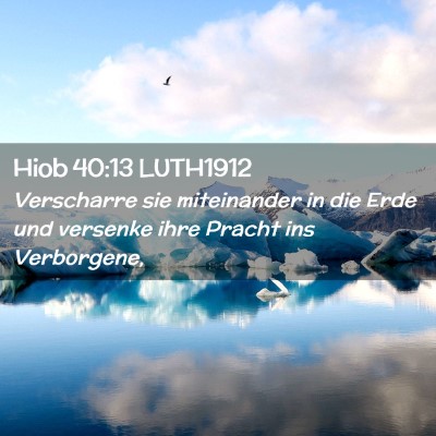 Picture 02 - Hiob 40:13 LUTH1912 - Verscharre sie miteinander in die Erde und - Bible Verse Picture