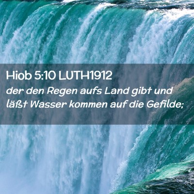 Picture 02 - Hiob 5:10 LUTH1912 - der den Regen aufs Land gibt und läßt Wasser - Bible Verse Picture