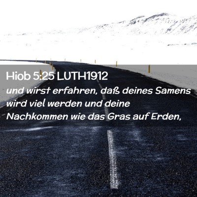 Picture 02 - Hiob 5:25 LUTH1912 - und wirst erfahren, daß deines Samens wird viel - Bible Verse Picture