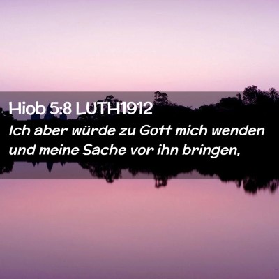 Picture 02 - Hiob 5:8 LUTH1912 - Ich aber würde zu Gott mich wenden und meine - Bible Verse Picture