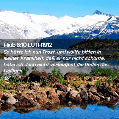 Picture 02 - Hiob 6:10 LUTH1912 - So hätte ich nun Trost, und wollte bitten in - Bible Verse Picture