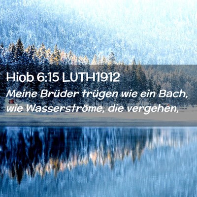 Picture 02 - Hiob 6:15 LUTH1912 - Meine Brüder trügen wie ein Bach, wie - Bible Verse Picture