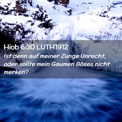 Picture 02 - Hiob 6:30 LUTH1912 - Ist denn auf meiner Zunge Unrecht, oder sollte - Bible Verse Picture