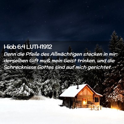Picture 02 - Hiob 6:4 LUTH1912 - Denn die Pfeile des Allmächtigen stecken in mir: - Bible Verse Picture